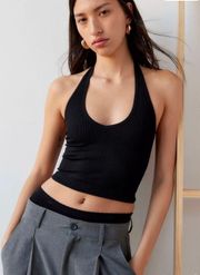 Urban Outfitters brand new  seamless halter tank top black small