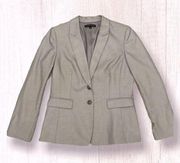 ANTONIO Melani Gray Blazer Size 10 Jacket Structured Shoulder  Pads