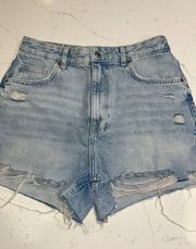 High Waist Distressed Shorts