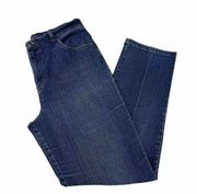 Gloria Vanderbilt Amanda Jeans Size 12 Average Straight Leg Med Wash High Rise