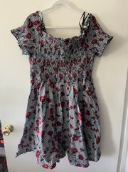 Smocked Floral Dress