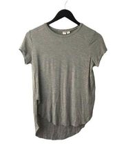 Melrose and Market Striped Top Shirt Tee T Ladies Short Sleeve Cotton Women Gray