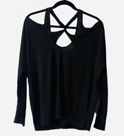 Chaser Crossback Strappy Long Sleeve Top NWT