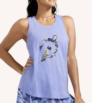 Peloton PS121 Flow Racerback Tank Periwinkle Blue Front Logo Women’s Medium