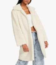 NWT STEVE MADDEN Womens Faux Fur Cozy Teddy Coat