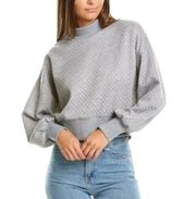 Textured Mockneck Sweatshirt