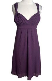 Burberry silk babydoll dress purple Sz 38