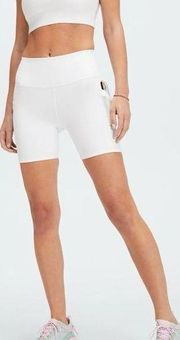 Fabletics NEW  White Bike Shorts