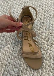 Sam Edelman suede heeled sandals in size 8, worn once!