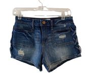 William Rast distressed denim shorts size 26