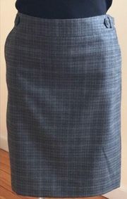 Gray Plaid Skirt Zipper In Back Stretch Extensible Elastizado…