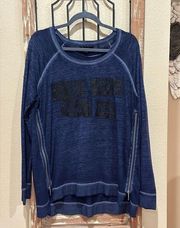 Rock & Republic long sleeve navy blue top