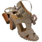 Kelsi Dagger Brooklyn London Laceup Gladiator Heeled Sandals Women’s Size 6