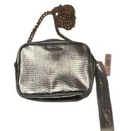 NWT Victorias Secret silver crossbody w/tassel & gold chain