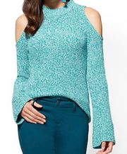 NY & Co Cut Out Cold Shoulder Sweater 