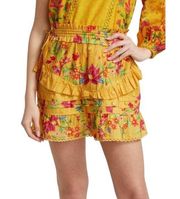 NWT! Farm Rio Flower Dream Ruffle Mini Skirt - Size Large