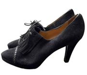 Yves Saint Laurent Women’s Tassel fringe Heels Size 10 Black Suede Leather