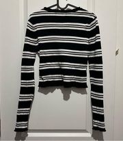 ZARA  knit Black and white striped sweater