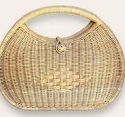 Vintage 1960’s wicker purse bag mint condition beach boho basket bag​​​​…​​