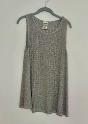 Vocal Gray Sleeveless Beaded Embroidered Tank Top Size XL