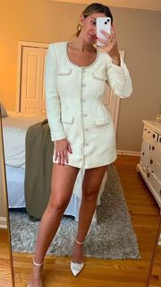 crystal-embellished blazer Dress