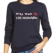 1901 Why Wait Graphic Sweatshirt navy sweater