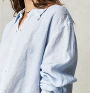 CP Shades Blue White Straiped Tunic Button Down