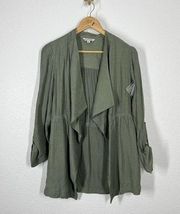 Nanette Lepore Textured Knit Lapel Jacket Cardigan