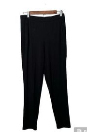 Black Viscose and Spandex Blend Cropped Pull‎ On Pants Size S P14