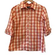 Pendleton Plaid Button Front Shirt Womens Medium