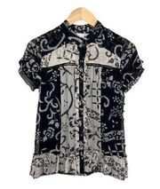 Diane Von Furstenberg Silk Margie Button-down Blouse