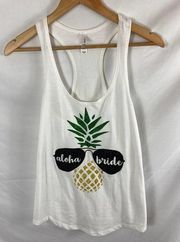 Next Level Aloha Bride Racerback Tank Size Medium