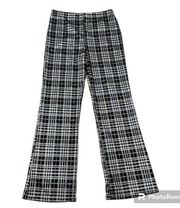 ABOUND Nordstrom Black and White Plaid Wide Leg Pants Women's Medium New