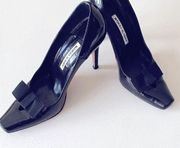 Manolo Blahnik pumps with bow tie