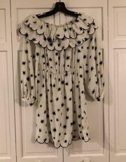 Top shop star ruffle off shoulder dress size 6 nwt