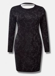 Mini Jacquard Body Con Dress