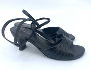 Covington Black Strappy Special Occasion Sandal Heels Size 5