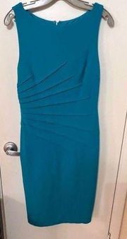 CACHE CONTOUR BLUE DRESS WOMENS SIZE 6