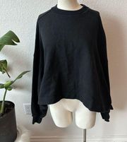 Vera Wang Women's Black Sweater with big pocket on the back 