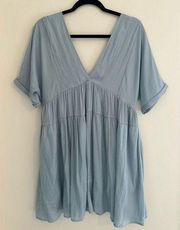 Blue Baby Doll Swing Dress