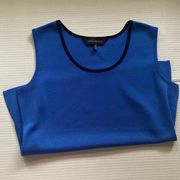 Ming Wang blue mid-length scoop neck knit sleeveless cami tank, size small
