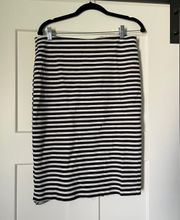 Women’s  black & white stripped skirt, size 10