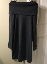 Vince Camuto Women’s Off the Shoulder Charcoal Gray Sweater Dress