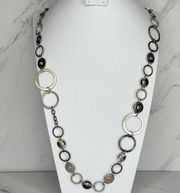 Lia Sophia Chunky Boho Multi Tone Chain Link Necklace