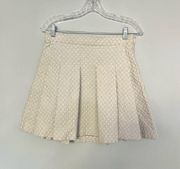 Derek Lam 10 Crosby White Gray Pleated Fall Winter Spring Mini Skirt Size 4