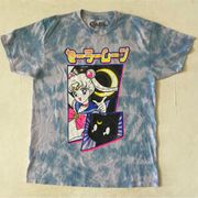 Sailor Moon & Luna Tie Dye Boyfriend T-Shirt L
