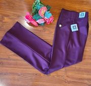 Anne Klein Maroon High Rise Pants Large