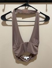 Brown Halter Tank Top