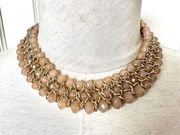 NY collection Peach gold tone choker necklace