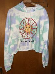 Womens Be The Change Cropped Hoodie Size X-Large 